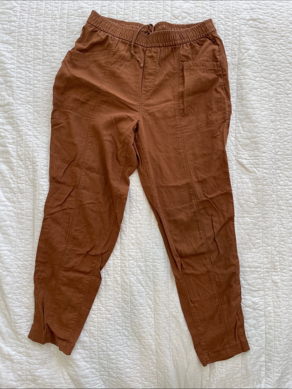 Old Navy Women's Drawstring Joggers in Rust Brown Small